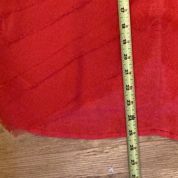 Logix size large red tank top with spaghetti straps & decorated w/strips of ray - Picture 8 of 9